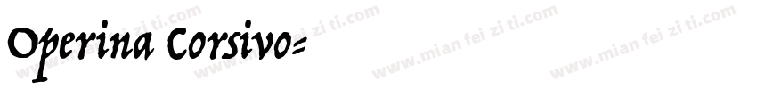 Operina Corsivo字体转换